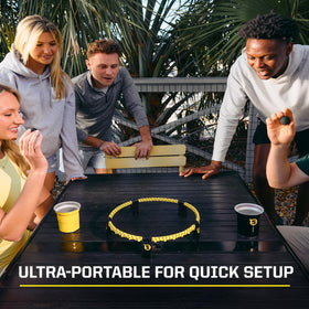 Spikeball Spikepong Mini Game mesh-bag carries components for easy transport.
