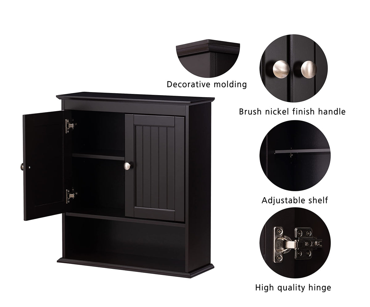 Spirich wall-mount kit and hardware for easy installation of the espresso cabinet.