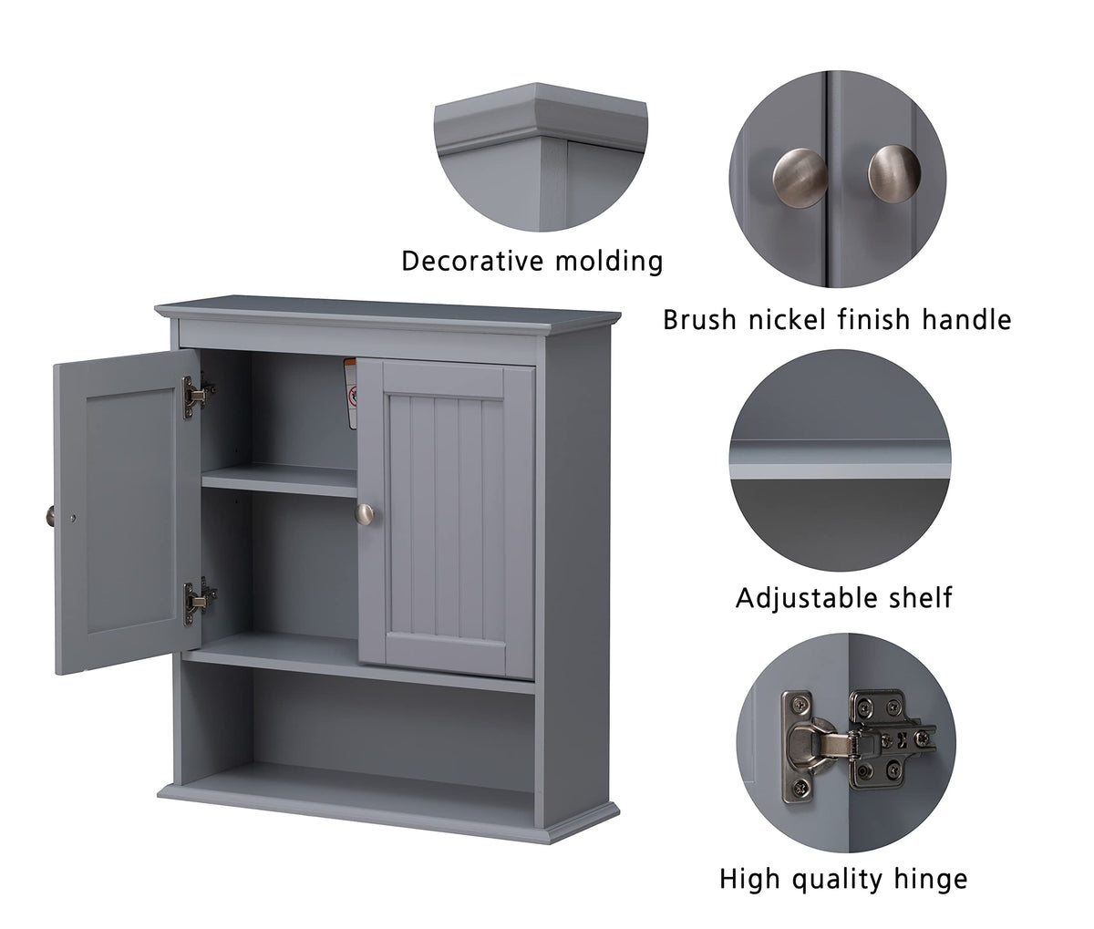 Spirich cabinet open bottom shelf for easy daily access
