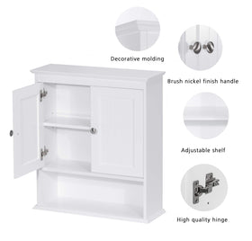 Spirich cabinet with silver knobs adds a modern decorative touch