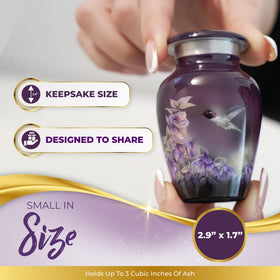 Spiritwind hummingbird urn sacred purple hue for remembrance