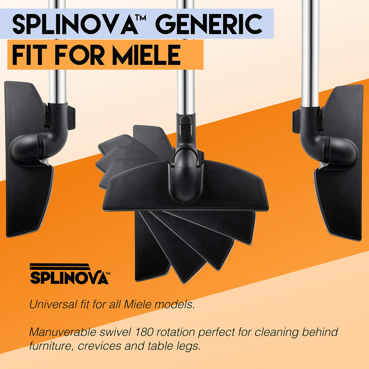 Durable horsehair bristles on the Splinova parquet brush gently lift debris.