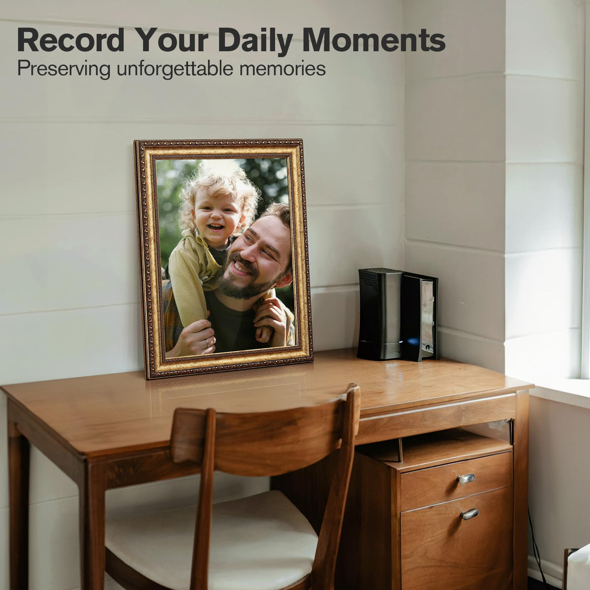 Splinterix 12x16 frame on table offers versatile tabletop display.