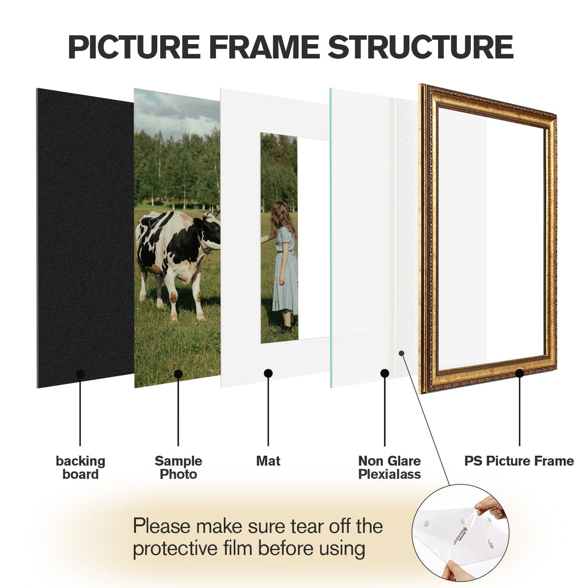 Splinterix 16x20 frame with mat fits 11x14 prints neatly