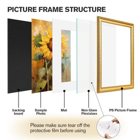 Splinterix plexiglass frame protects photos from dust and moisture.