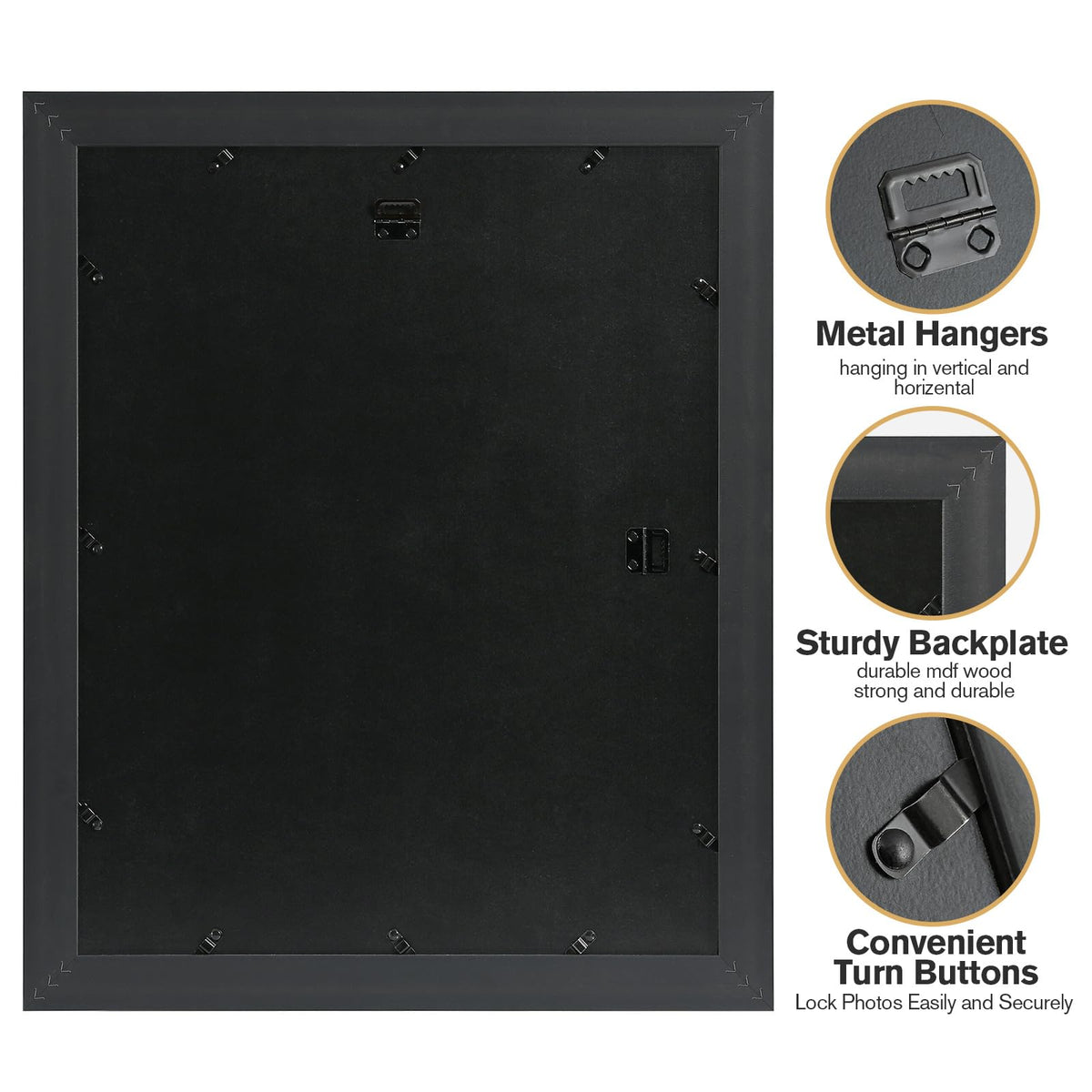 Splinterix frame designed for tabletop display without built-in kickstand.