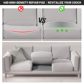 Spongiduits easy installation without tools for rapid sofa revival.