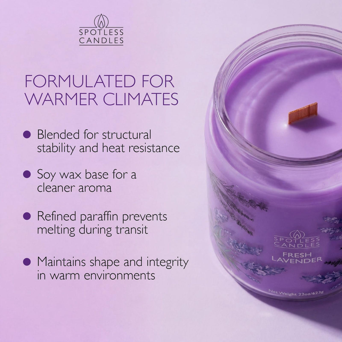 Spotless Leopard 130-hour burn time supports long-lasting ambience in living spaces.