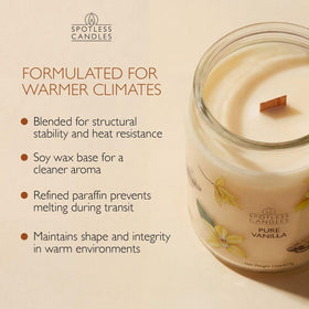 Spotless Leopard vanilla candle delivers up to 130 hours of burn time.