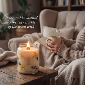 Spotless Leopard packaging protects candle during shipping for pristine arrival.