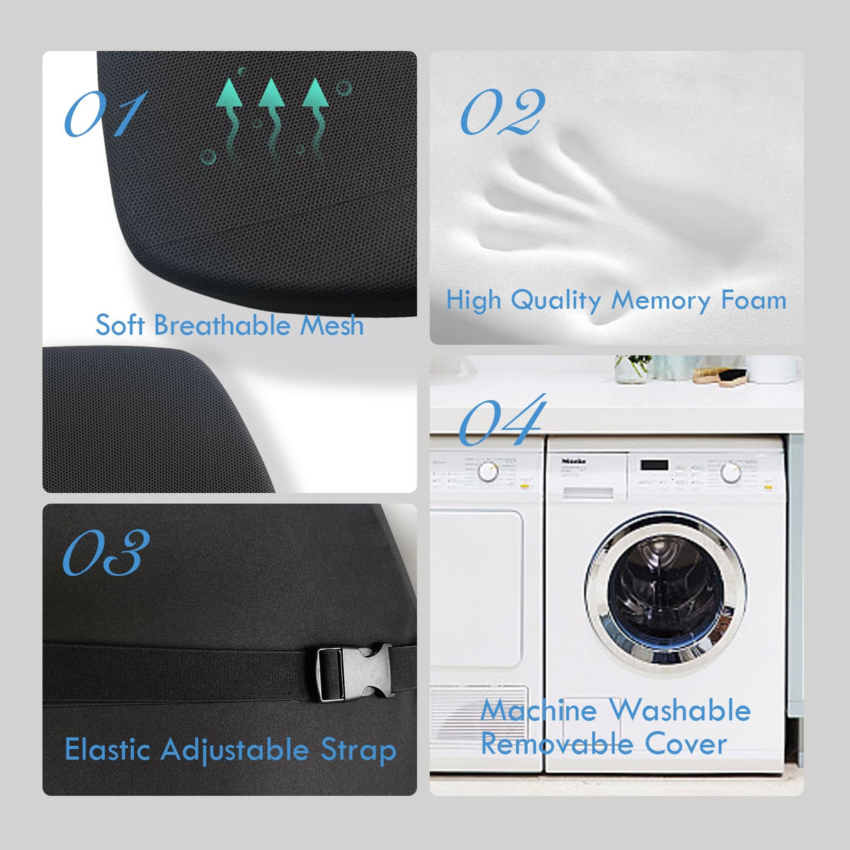 SPRFUFLY ergonomic-lower-back-support follows your natural spine curve.