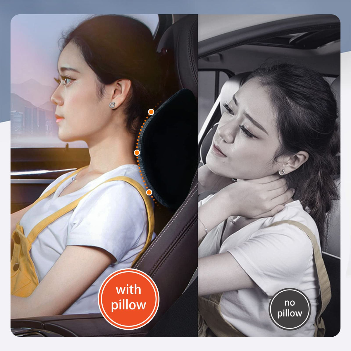 SPRFUFLY ergonomic neck design promotes comfortable driving posture