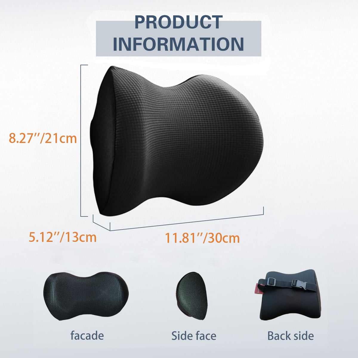 SPRFUFLY headrest pillow on car seat demonstrates secure seat-fit and comfort
