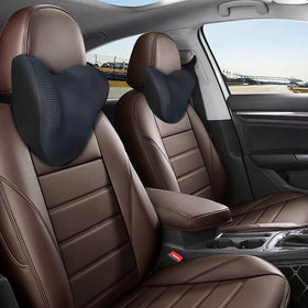 SPRFUFLY memory-foam car headrest pillow for targeted neck support on long drives.