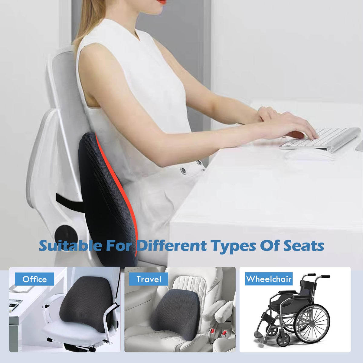 SPRFUFLY memory-foam-core delivers cushioned support for daily sitting.