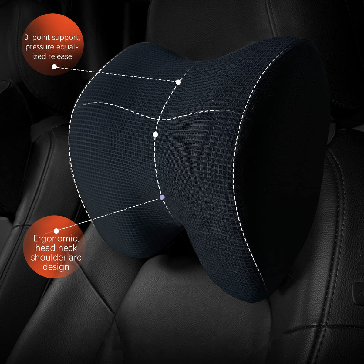 SPRFUFLY space memory foam core delivers plush neck and head support