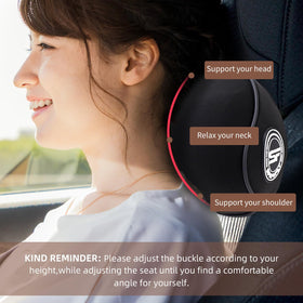 SPRFUFLY travel pillow setup demonstrates flexible placement in vehicle.