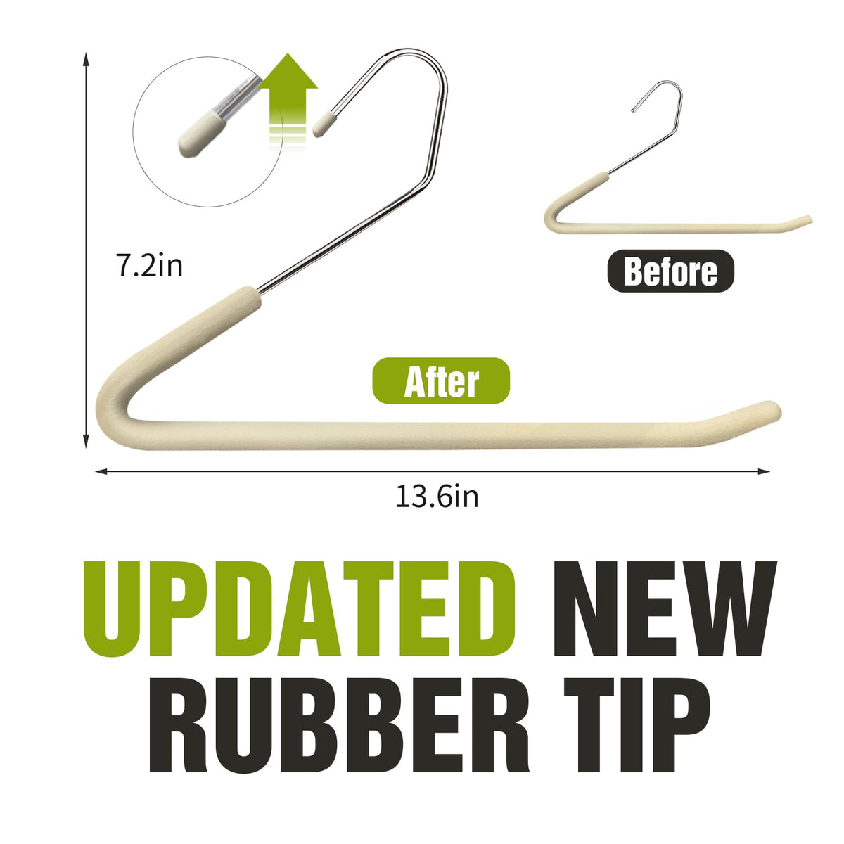 Spring Fever non-slip sponge coating prevents wrinkles while hanging pants.