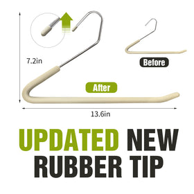 Spring Fever non-slip sponge coating prevents wrinkles while hanging pants.