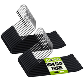 Spring Fever open-ended pants hanger in chrome keeps trousers neatly in place