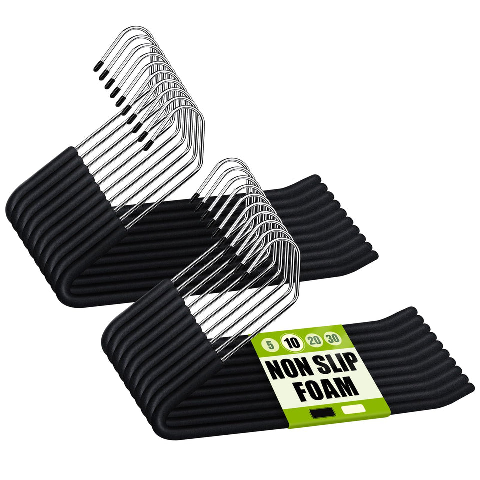 Spring Fever open-ended pants hanger in chrome keeps trousers neatly in place