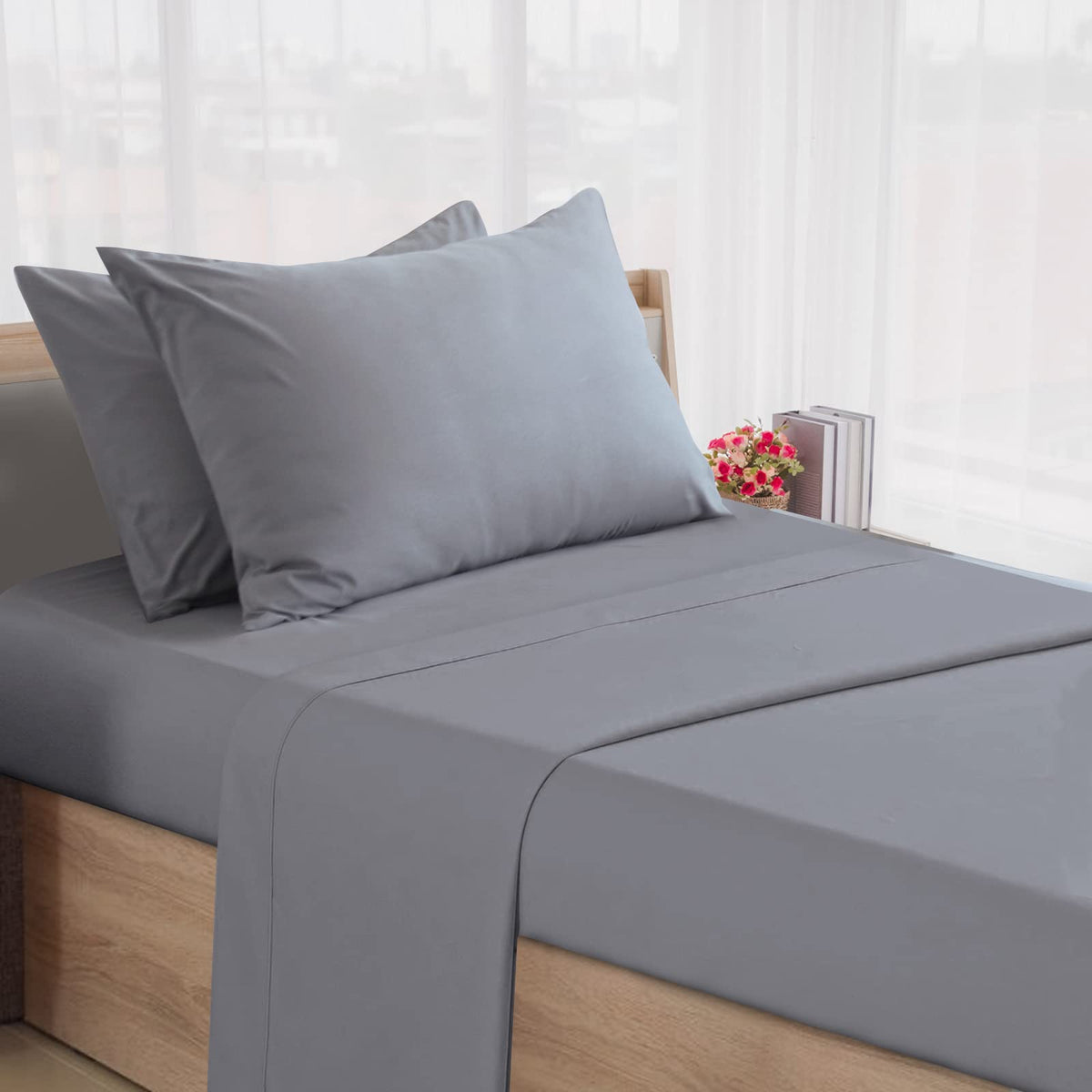 SPRINGSPIRIT cot sheet 30x75 fitted on cot mattress for breathable comfort.