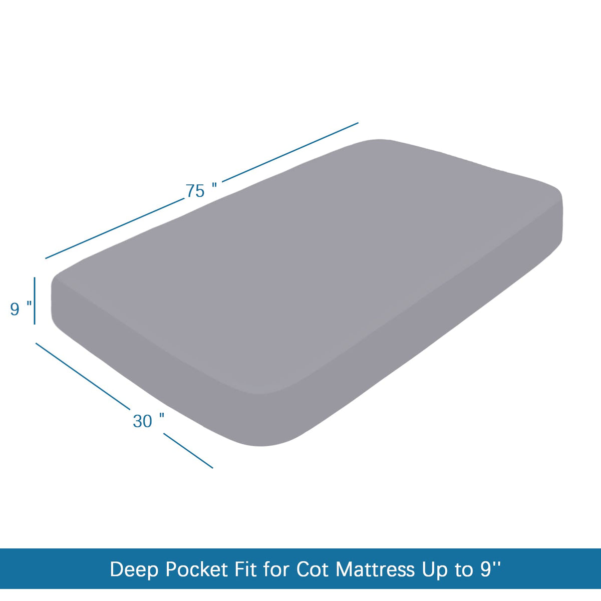 SPRINGSPIRIT cot sheet pillowcase 20x30 shown in pair for easy rotation.