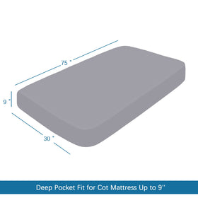 SPRINGSPIRIT cot sheet pillowcase 20x30 shown in pair for easy rotation.