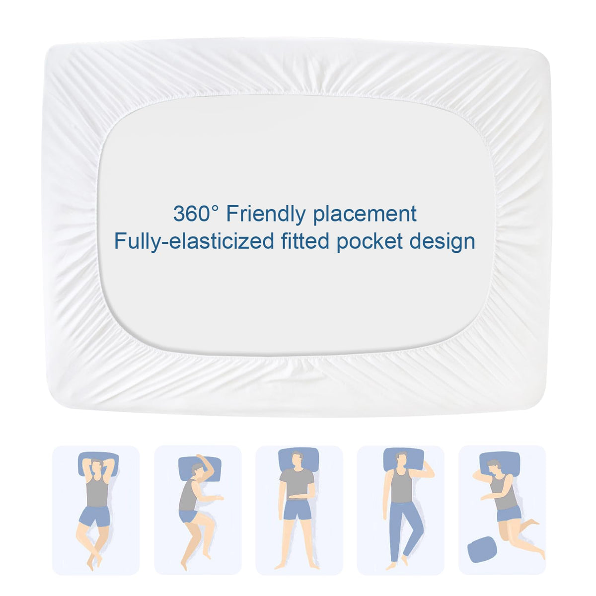 Deep-pocket design fits up to 8 inches