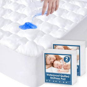SPRINGSPIRIT full-size waterproof mattress protector shields your mattress from spills.