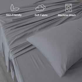 SPRINGSPIRIT split-top king fitted sheet showing deep pockets up to 15 inches.