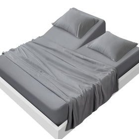 SPRINGSPIRIT split-top king flat sheet with ample width for adjustable beds.