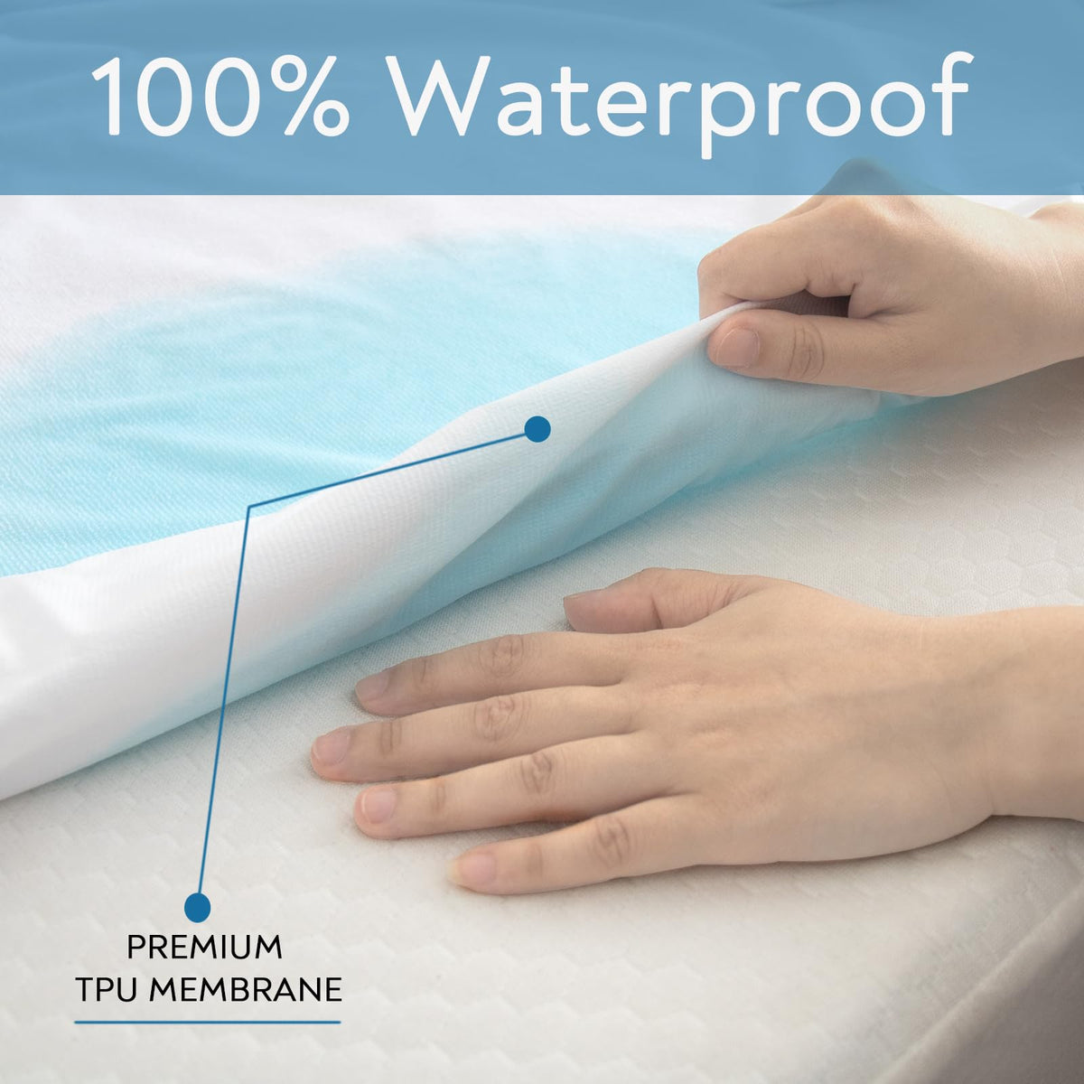 SpringSpirit terry soft top mattress cover highlighting skin-friendly comfort