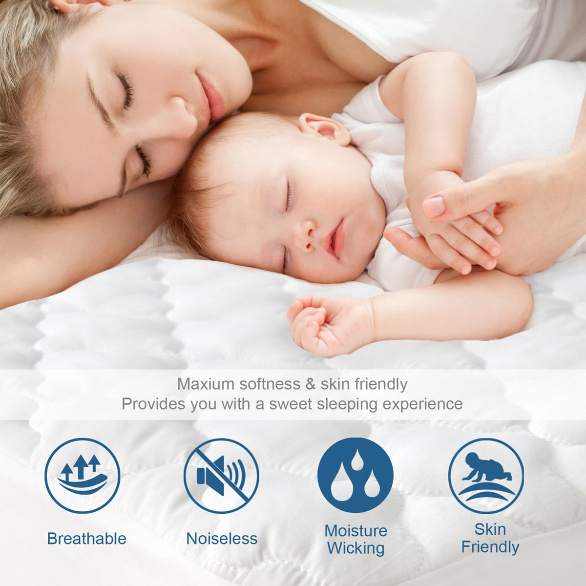 Waterproof layer protects mattress while remaining soft
