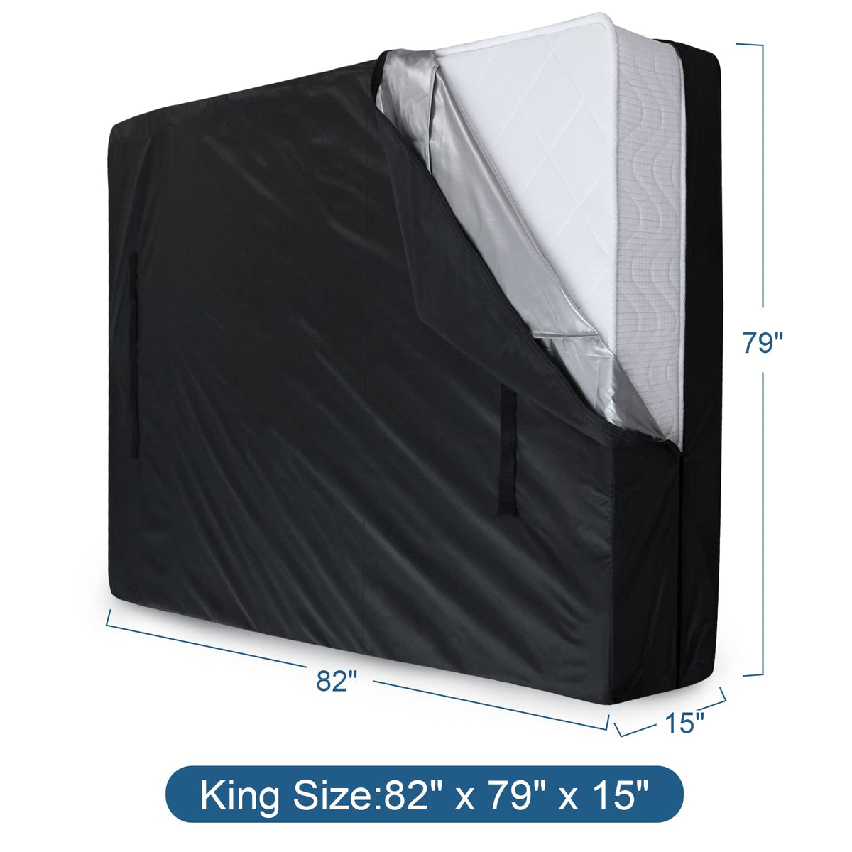 SPRINGSPIRIT waterproof mattress bag protecting king size mattress from dust and spills.