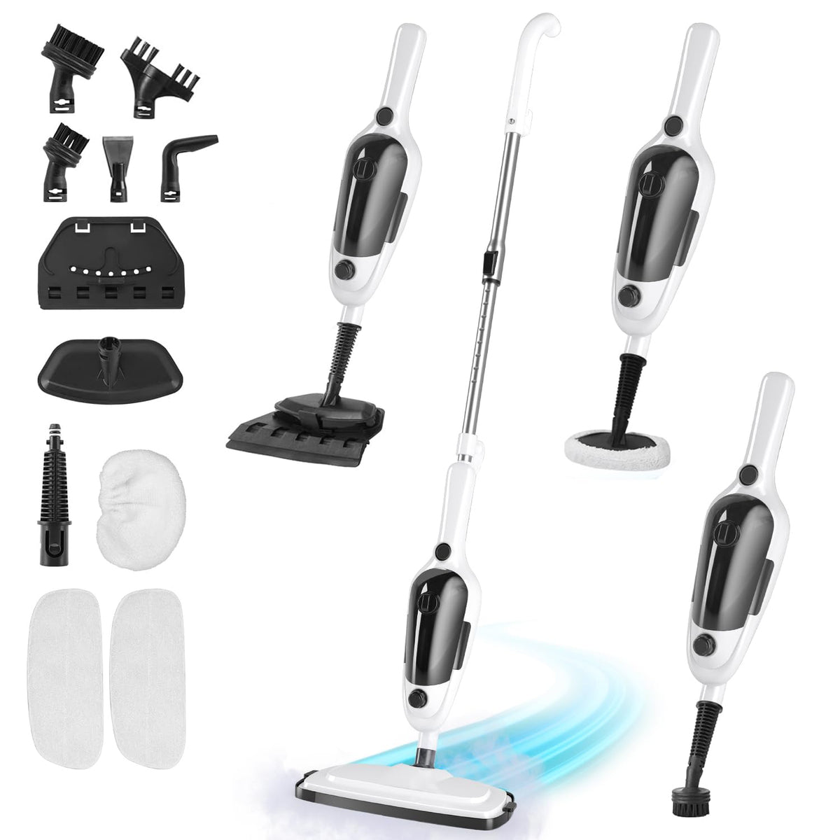 Sprobil 11-in-1 steam mop on a clean floor with chemical-free steam