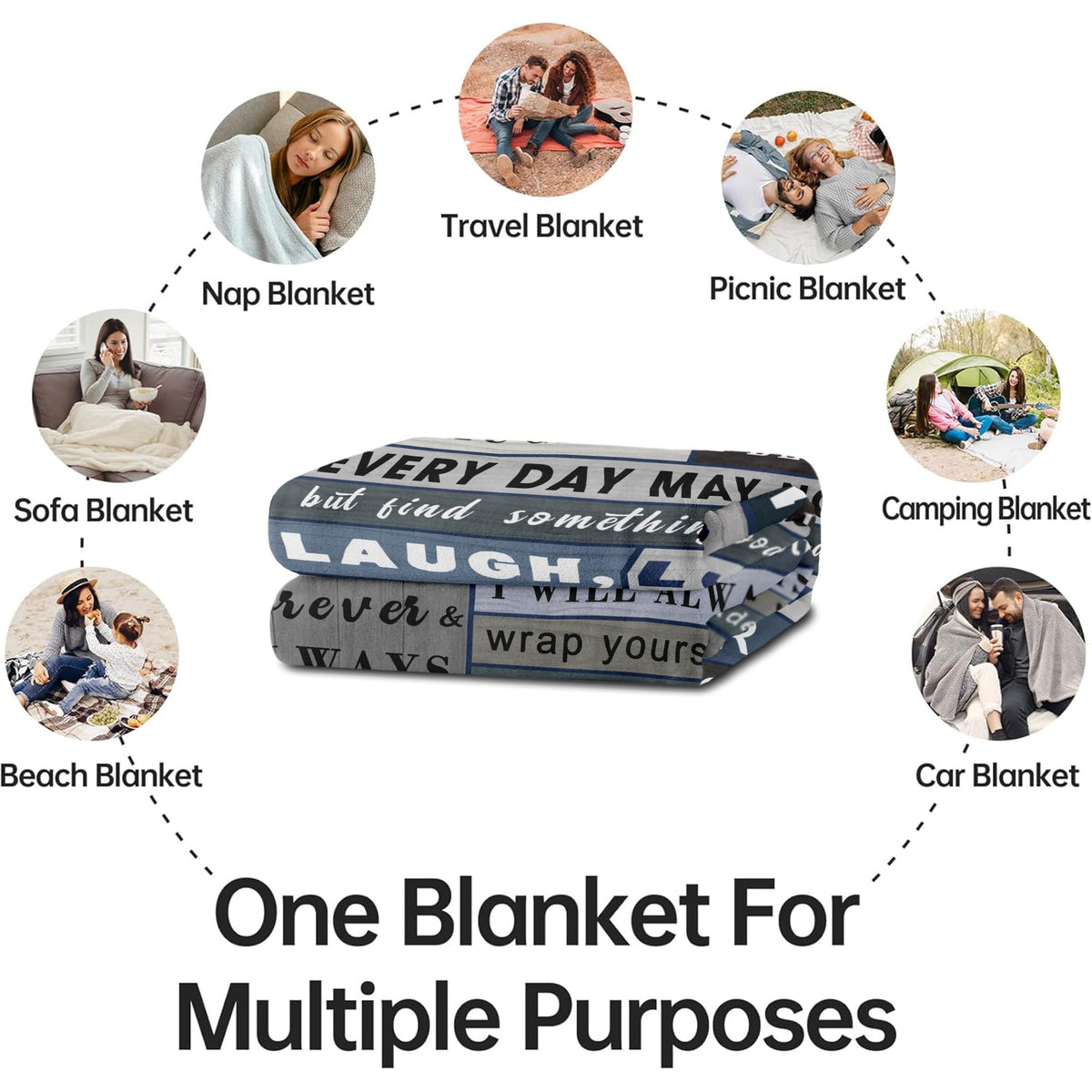 Spwasplo blanket traveling companion for car or plane.