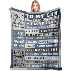 Spwasplo blanket wrap closeup showcases ultra-soft texture for a comforting, cozy gift.