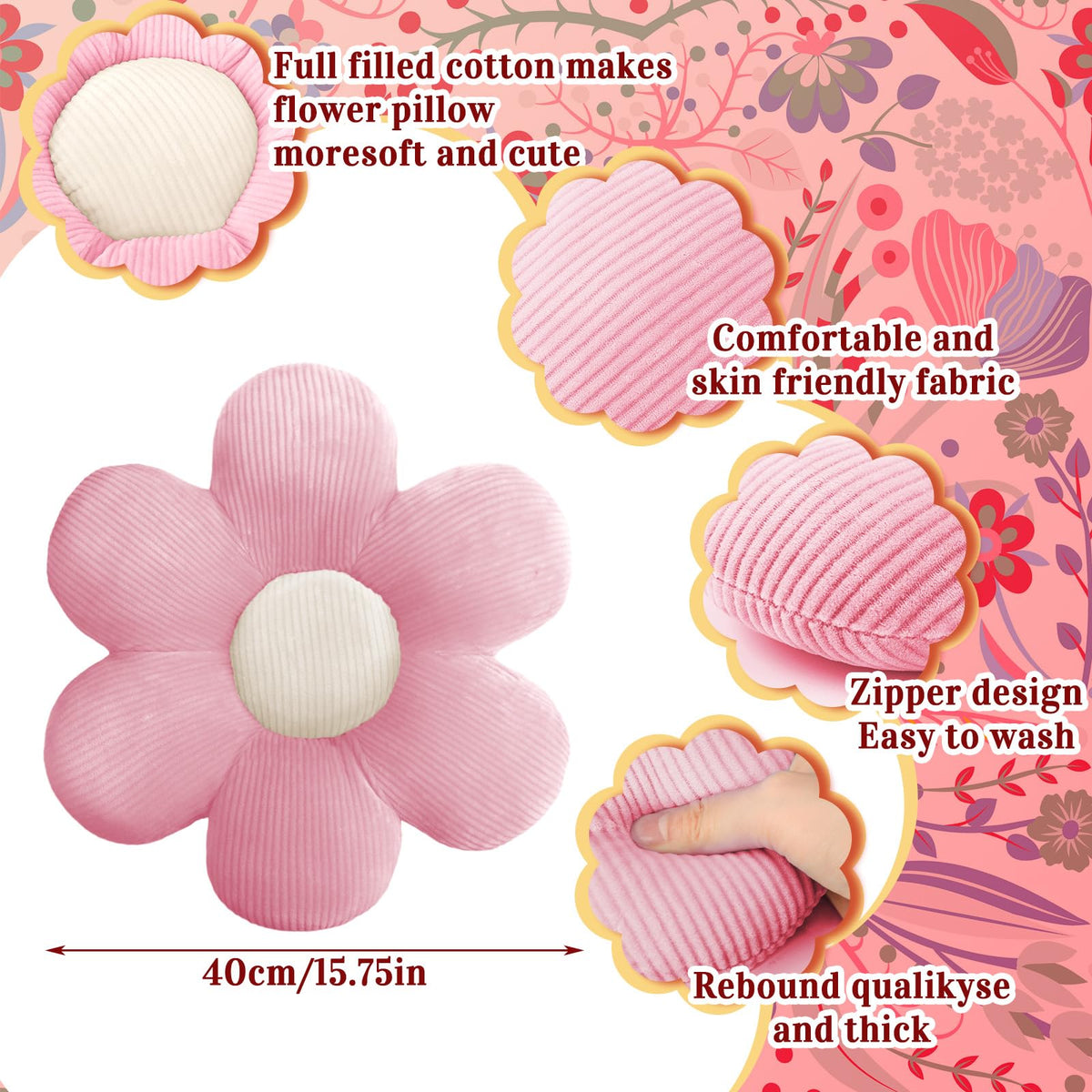 Sratte daisy pillows in bedroom setup vibrant colors enhance decor and mood