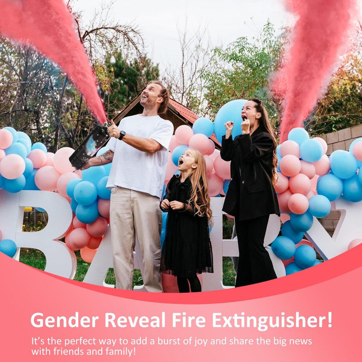 SRG Giant 2-pack pink reveal set creates coordinated party moments.