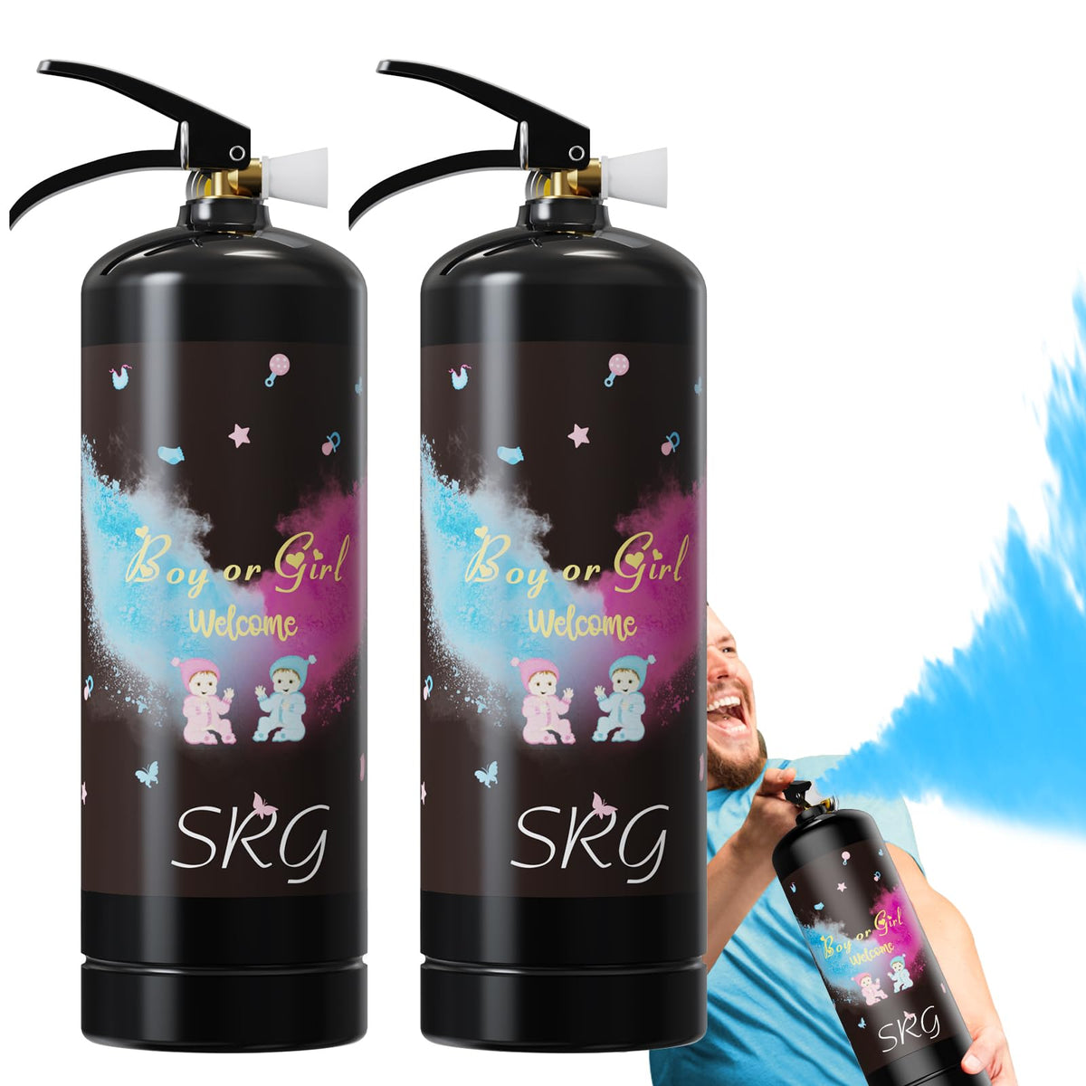 SRG Giant Blue spray creates a dramatic gender reveal plume up to 20 feet.