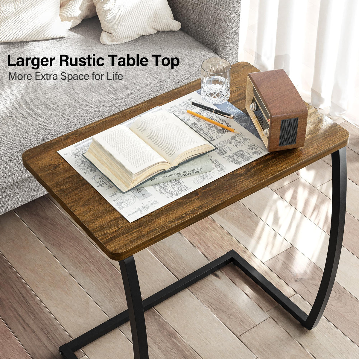 SRIWATANA table used as laptop desk beside sofa for productivity