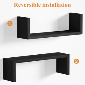 SRIWATANA weathered black shelves in living room creating curated displays