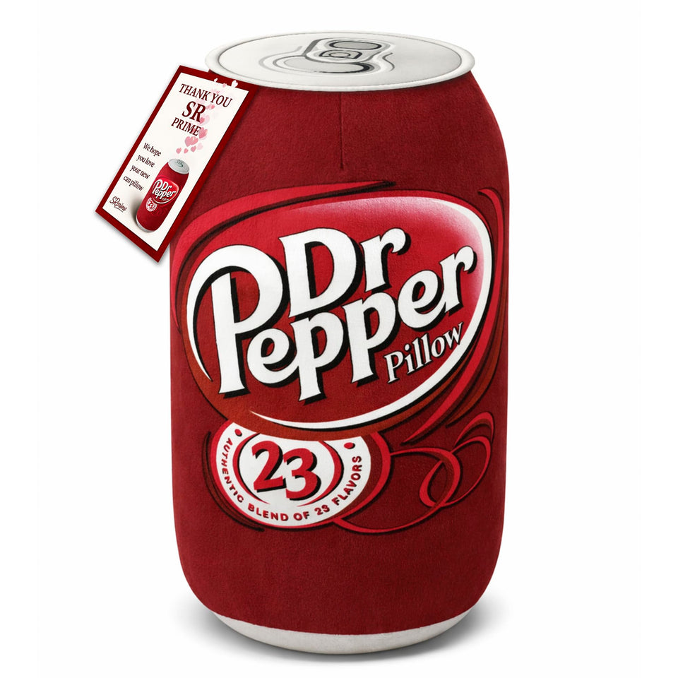 SRprime Doctor Pepper Pillow front view showcases plush comfort and bold room decor.