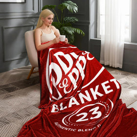 SRprime Dr Pepper Blanket in gift packaging, ideal for fans