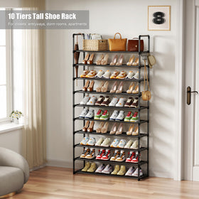 Side hooks on SRRSO rack holding umbrellas and bags efficiently.
