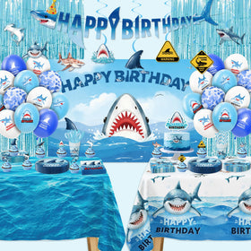 Srua Don shark tablecloth protects surfaces while boosting the underwater vibe.