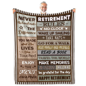 Sruemiul retirement blanket 50x60 gift for coworkers and friends