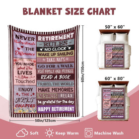 Sruemiul retirement blanket photographed with travel-ready carry bag