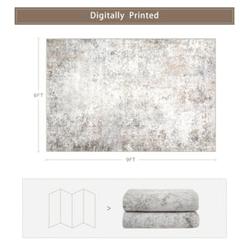 Srugn abstract design rug shows modern style with subtle retro vibes